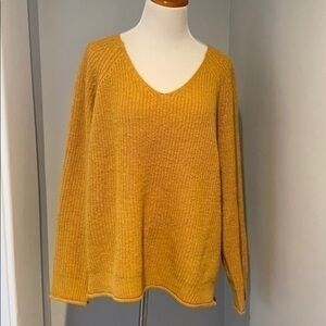 Vernacular Mustard V-Neck Sweater